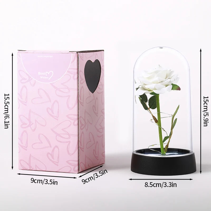Customizable Artificial Rose with Foil Cover and Lighting
