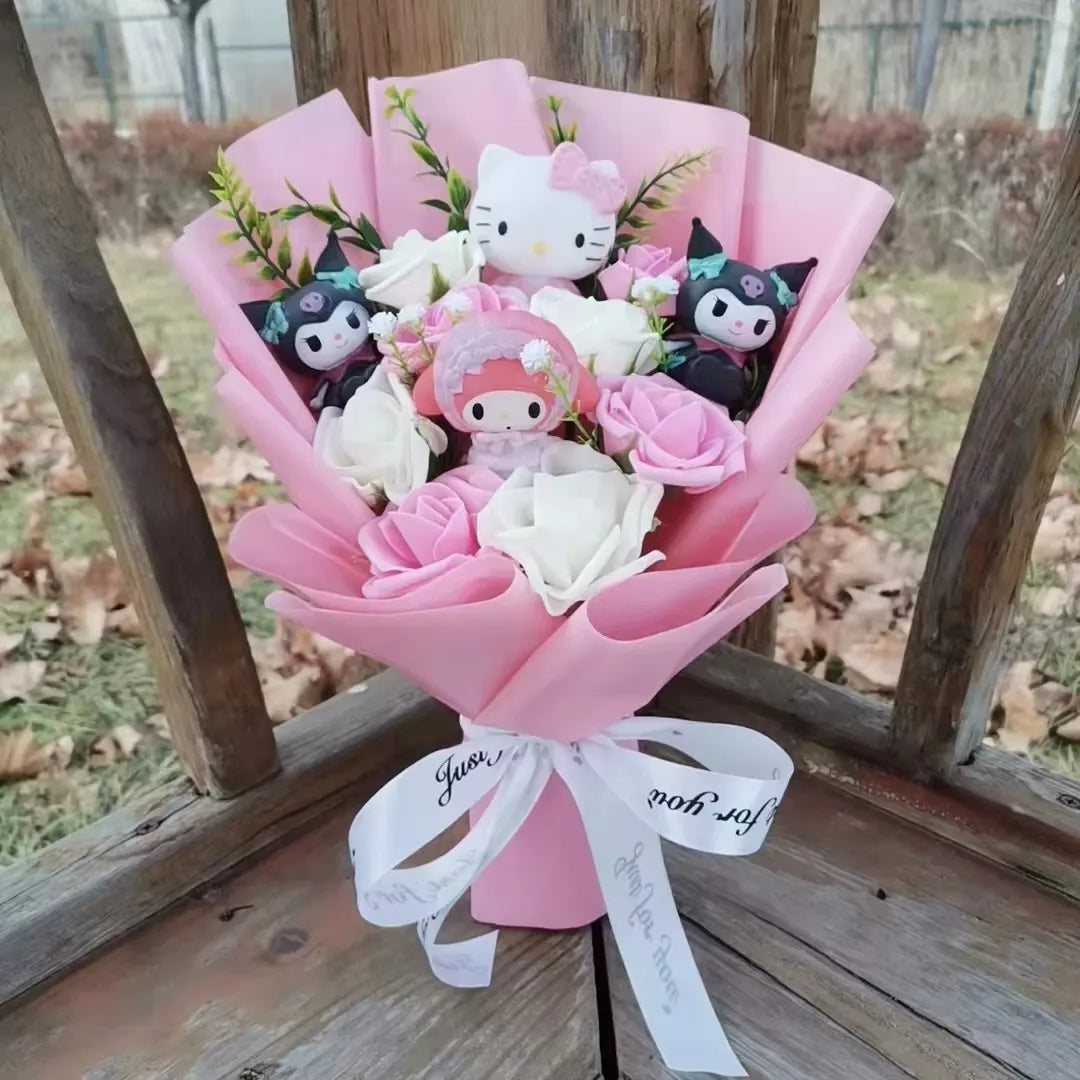Hello kitty plushie bouquet
