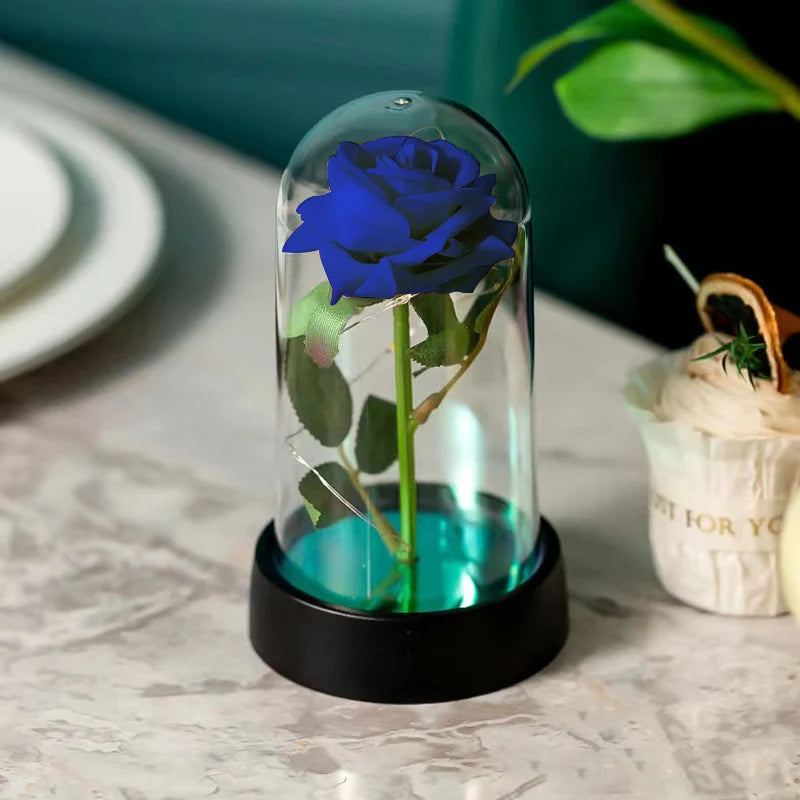 Customizable Artificial Rose with Foil Cover and Lighting