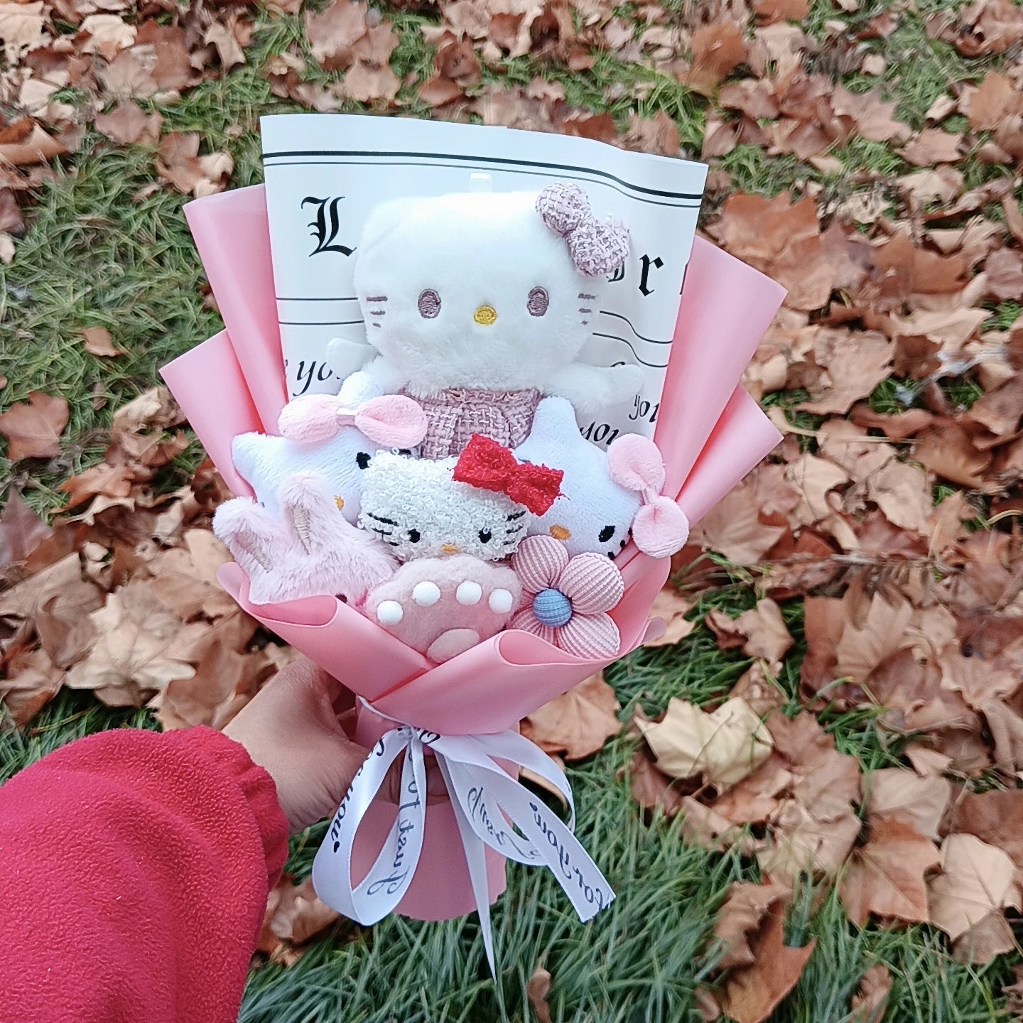 Hello kitty plushie bouquet