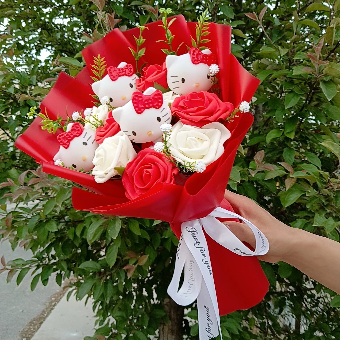 Hello kitty plushie bouquet
