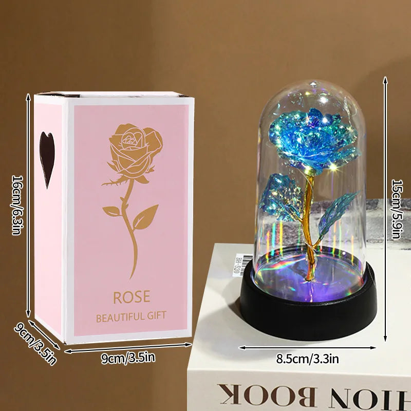 Customizable Artificial Rose with Foil Cover and Lighting