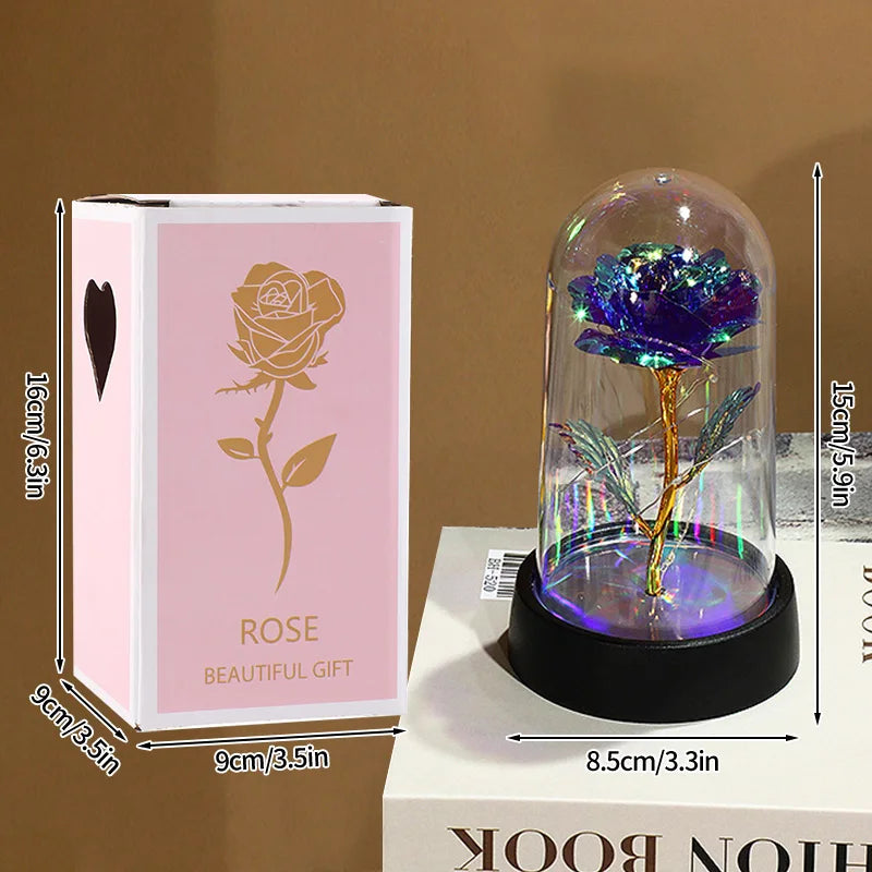 Customizable Artificial Rose with Foil Cover and Lighting