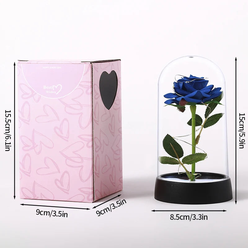 Customizable Artificial Rose with Foil Cover and Lighting