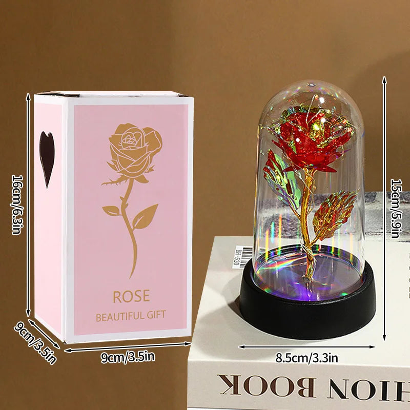Customizable Artificial Rose with Foil Cover and Lighting