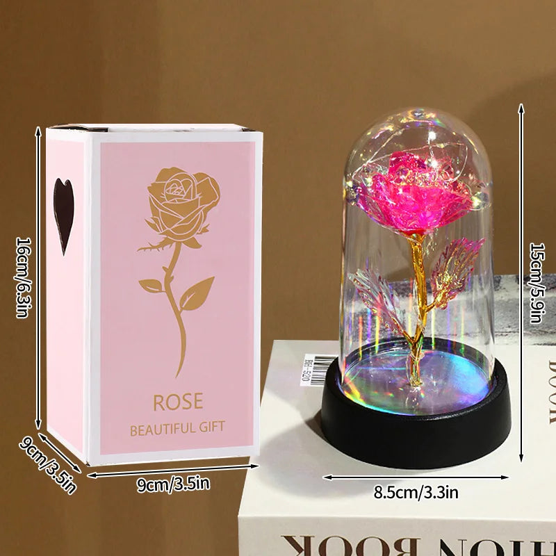 Customizable Artificial Rose with Foil Cover and Lighting